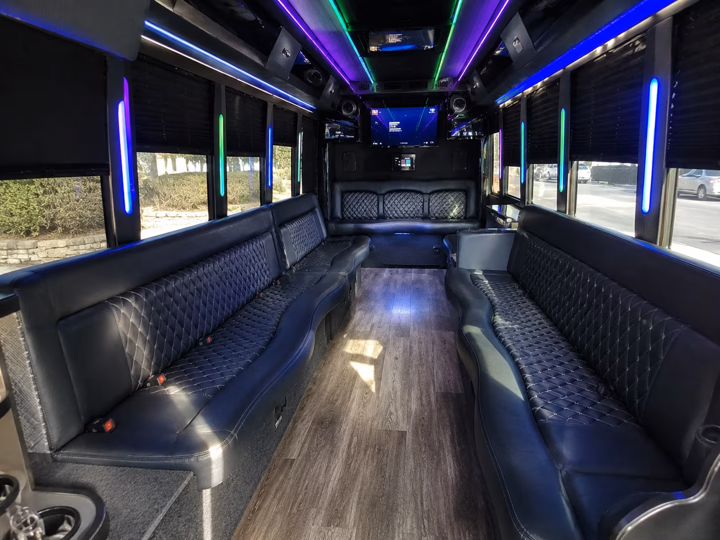ontario 15 passenger party bus interior