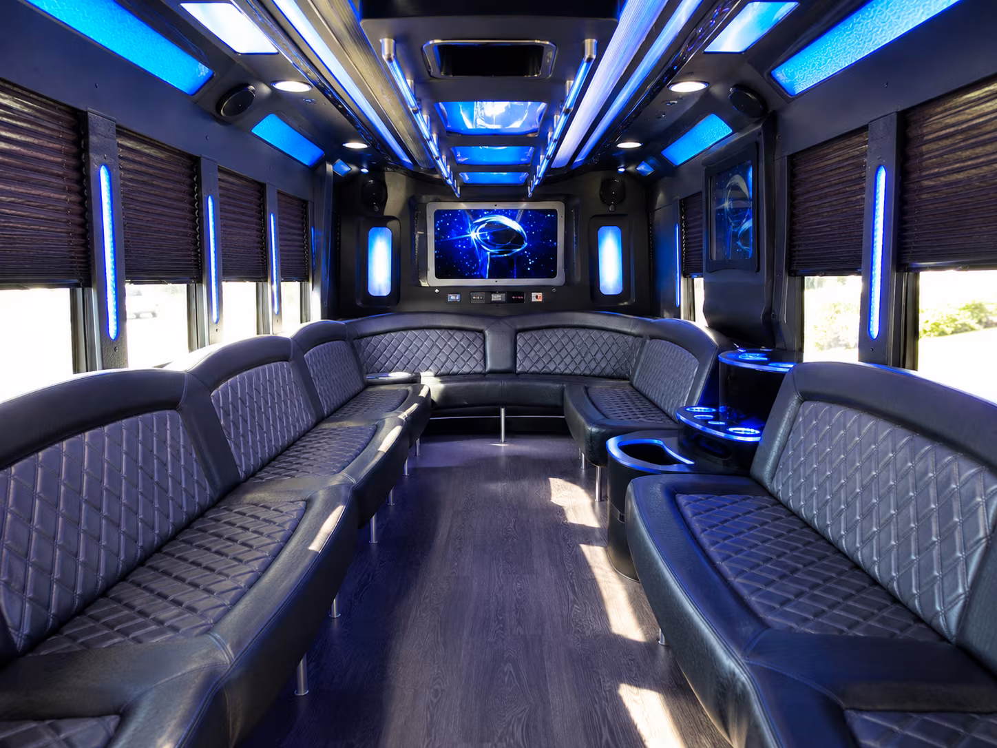 ontario 28 passenger party bus inside
