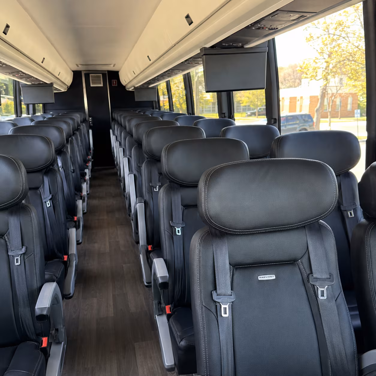 ontario 45 passenger charter bus inside