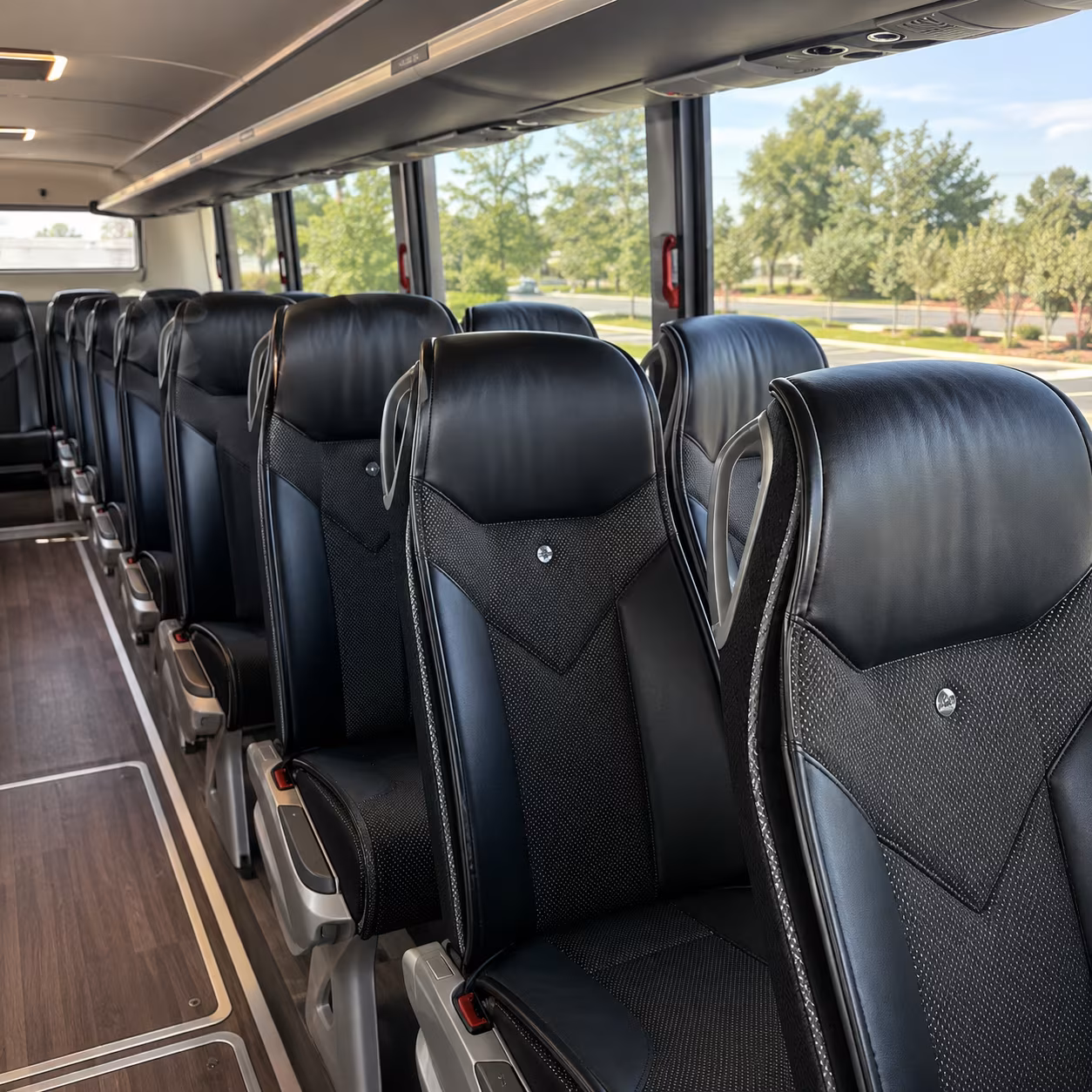 ontario 45 passenger charter bus interior