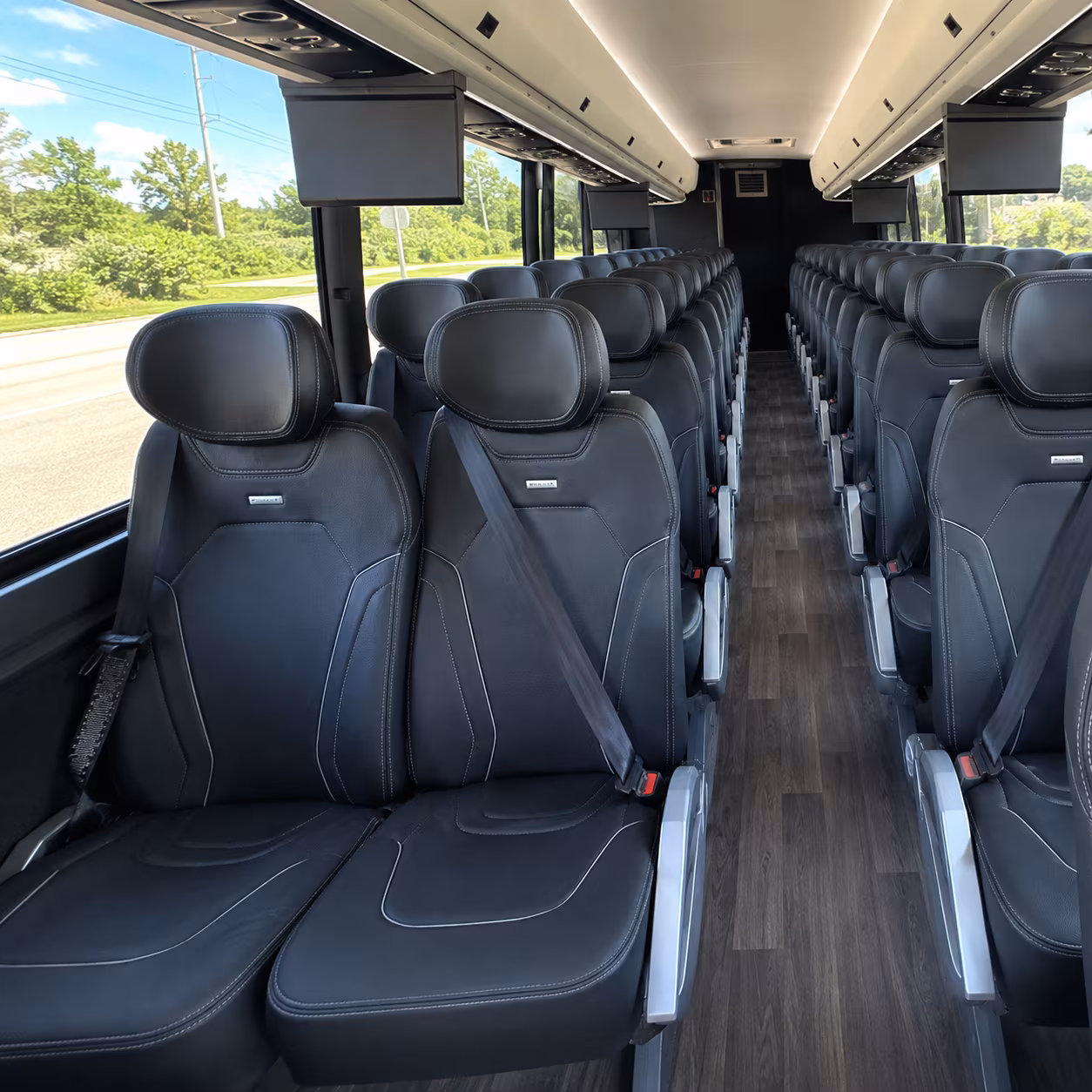 ontario 47 passenger charter bus inside