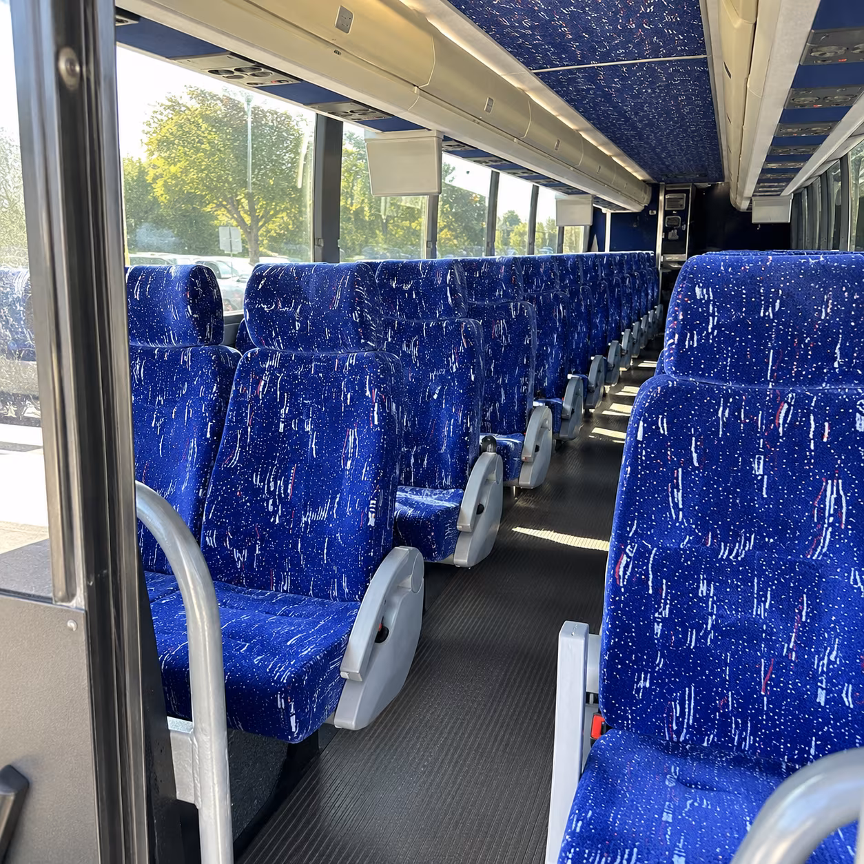 ontario 50 passenger charter bus inside