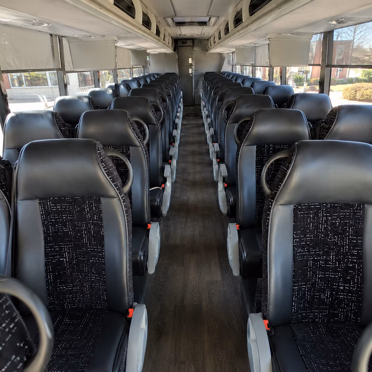 ontario 54 passenger charter bus inside