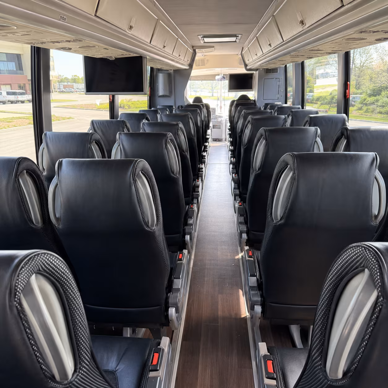 ontario 56 passenger charter bus inside